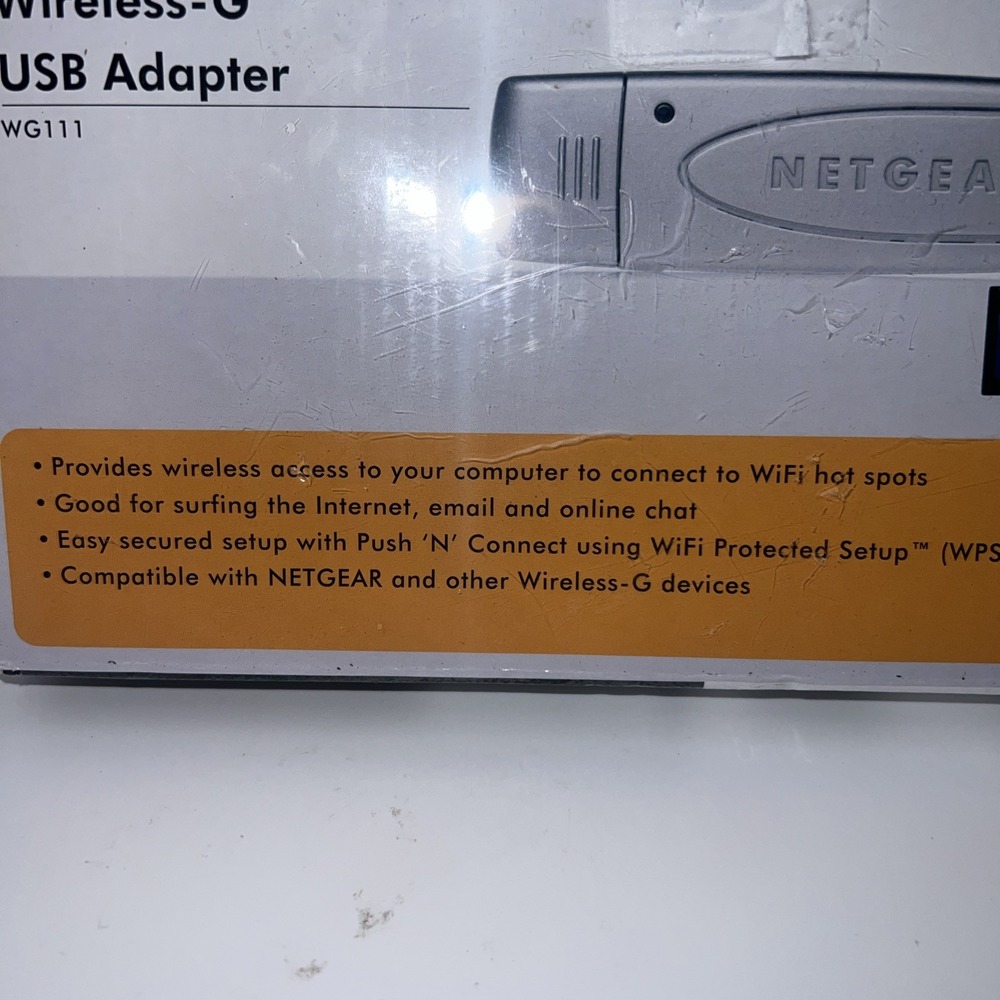 NEW NETGEAR‎ Wireless-G USB Adapter New In Box NIB - Picture 2 of 8